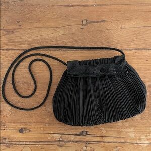 Vintage Black Pleated Women's Bag